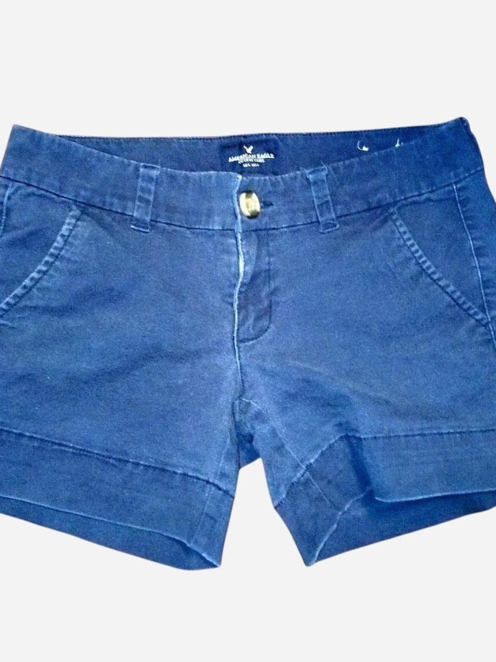 American Eagle Outfitters . Navy Women's Denim-Style Shorts